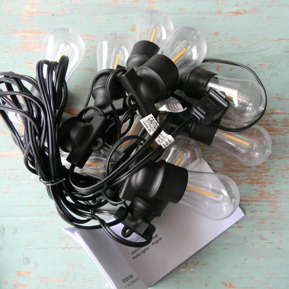 NEW Bethlehem Lights 20' Deluxe Plug-In Patio Lights BLACK WIRE - Picture 2 of 3